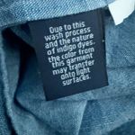 J.Crew  | Tank Top Blue Denim Crop V-Neck Embellished Beads Tie Straps | Size 4 Photo 6