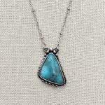 Turquoise Asymmetric Triangle Pendant Necklace Blue Photo 0