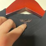 Mulberry  vntg black 100% silk button detail crop blouse sz UK 12 US 8 Photo 2