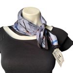 NWT, Rare Vintage The Girls Helen Welsh Designer 100% Silk Scarf, 21” square Black Photo 9