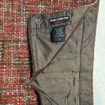 Dalia Collection  Elegant Red and Brown Tweed Skirt.  Size 6 Photo 2