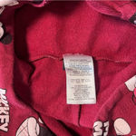 Disney Mickey Mouse Women’s Hoodie Cropped Burgundy Medium M Cotton Blend Casual Photo 5