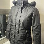 Ambiance Women's Black Puffer Jacket Faux Fur Hood Size S Winter Casual Photo 9