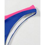 Luxe  Womens medium high waisted cheeky bright color block bikini bottoms…​ Photo 5