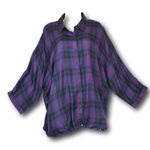Philosophy Women Blue / Black / Red Plaid Rayon Loose Fit Blouse / Shirt 3X Photo 0