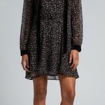 Lush Clothing Lush Women's Black Floral Shear Short Dress Photo 0