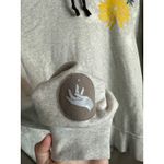 Nike Oversized Grey ‘Power In Purpose’ Floral Embroidered Pullover Hoodie Size M Photo 6