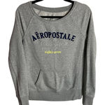 Aeropostale Size Small Scoop Neck Sweatshirt Grey Embroidered Logo Y2K Preppy Photo 0