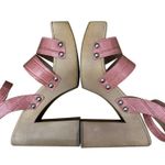 Sam Edelman  Women’s 7 US Terracotta Rose Block Heel Ankle Strap Leather Sandals Photo 5