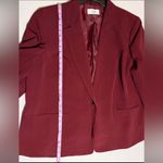 Le Suit  Women’s Plus 24W NWOT Burgundy Single Breasted Classic Lined Blazer Photo 6