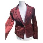 Maeve Anthropologie Velvet Burgundy Blazer Size 6P Petites NWT Photo 2