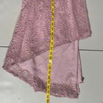 BHLDN Anthropologie Dress XL (M) Mauve Connor Lace Maxi Bridesmaid Evening Train Photo 3