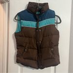 Aeropostale Brown and Teal Puffer Vest Photo 1