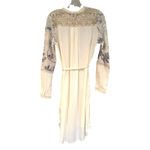 Anthropologie Tiny  Amarante Embroidered Shirtdress Women's S Cream Boho Hippie Photo 12