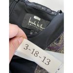 Nicole Miller Dress Womens X Large Gold Purple Blue Strapless Iridescent Bustier Photo 3