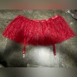 New! Red Lingerie Skirt with Open Back Garter Belt Size undefined Photo 2