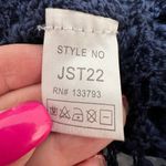 POL Duster Cardigan Cover Up Navy Blue Crochet Tie Waist Boho Indie Coastal Sz S Photo 7