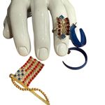 USA Jewelry Bundle: Fourth of July Vintage Fashion Ring, Earrings & Flag Pin Red Photo 14