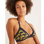 Boden Cheeta Bikini Top Size 6 Navy Blue Halterneck Photo 0