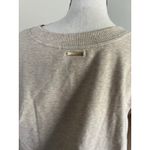 Michael Kors  Oatmeal Heat basics Ruffle sweatshirt Women’s Medium Photo 6