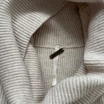 Free People  XS Oatmeal Heather Sweater Turtleneck Oversized Knit Long Sleeve Photo 3