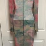 Blanc Clothing Tie Dye Mesh Exposed Seam Maxi Dress Photo 7