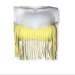 Acacia Fringe Bandeau Bikini Top‎ in Lemonade Yellow Photo 8