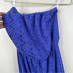 Lilly Pulitzer NEW Emmett Maxi Dress Womens M Iris Blue Lace Strapless Photo 2