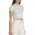 Alice + Olivia Cindy Printed Crop Tee in Antique Butterfly Photo 1