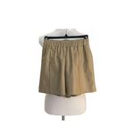 Topshop Sz 2 Beige Faux Leather Shorts Pull On Elastic Waist Adorable! Photo 3