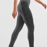 Title Nine Crash Polartec Fleece Lined Tights Colorblock Gray Black XS Photo 0