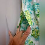 J. Jill Love Linen Green Blue Coastal Beach Preppy Sea Turtle Dress Size XS Photo 3