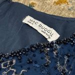 Mac Duggal NWOT  Navy Embellished Illusion Butterfly Sleeve A-Line Gown size 14 Photo 3