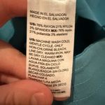 Chico's Trapunto Wide Leg Cropped Pants in Cool Water Blue Sz 0P (4P) NEW Photo 4