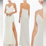 Mac Duggal NWOT  Ieena Crystal-Embellished A-Line Gown white  Size 2 Photo 1