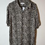 PacSun Leopard Print Button-Up Shirt Dress Oversized Fit Size Medium Photo 0