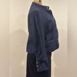 Tommy Hilfiger Blue Jean Military Jacket Brass 6 Buttons Sz XL/XG Extra Large. Photo 4