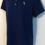 š Pappagallo pullover short sleeve solid navy blue polo top large Photo 1