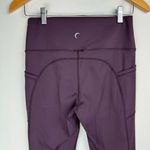 Zyia Active Wine Pocket Brilliant Hi Rise Crop Leggings Sz 8-10 Purple Plum Photo 9