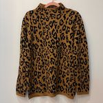 Philosophy Sweater Women’s Mock Neck Leopard Print Oversized sz Small Photo 0