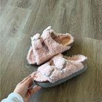 Birkenstock Papillio Women's Teddy Crystal Rose Shearling Slide Sandals Size 39 Photo 6