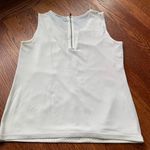 White Laser Cutout Faux Leather Sleeveless Top EUC Size S petite Photo 1