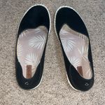 Olukai Kaula Pa'a 'Ili Leather Slip On Espadrille Flat Black 7.5 Photo 2