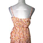 VERO MODA  Mini Dress Adjustable Straps Ruffle Hem Floral Print Multicolor L NWT Photo 5