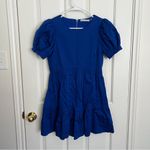 Alice + Olivia Ann Tiered Blue Mini Dress Photo 5