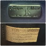 Vintage FRANCOIS MAROT PARIS France Pebble Black Leather Cross Body Purse Bag Photo 13