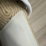 ZARA  Women's White Criss Cross Leather and Jute Slides Sandals Photo 4