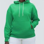 Everlane The Track Organic Cotton Popover Hoodie Green Hooded Sweatshirt XS New Photo 0