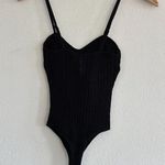 SKIMS Sheer Knit Cami Bodysuit in Onyx, Size X-Small Photo 9