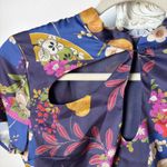 Zara Printed High Neck Cropped Blouse Top Size XS Photo 2